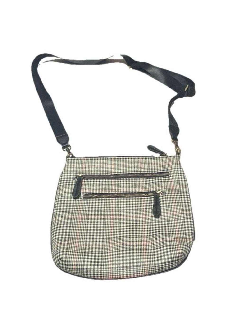 St John’s Bay Plaid Crossbody Shoulder Bag - Black Strap